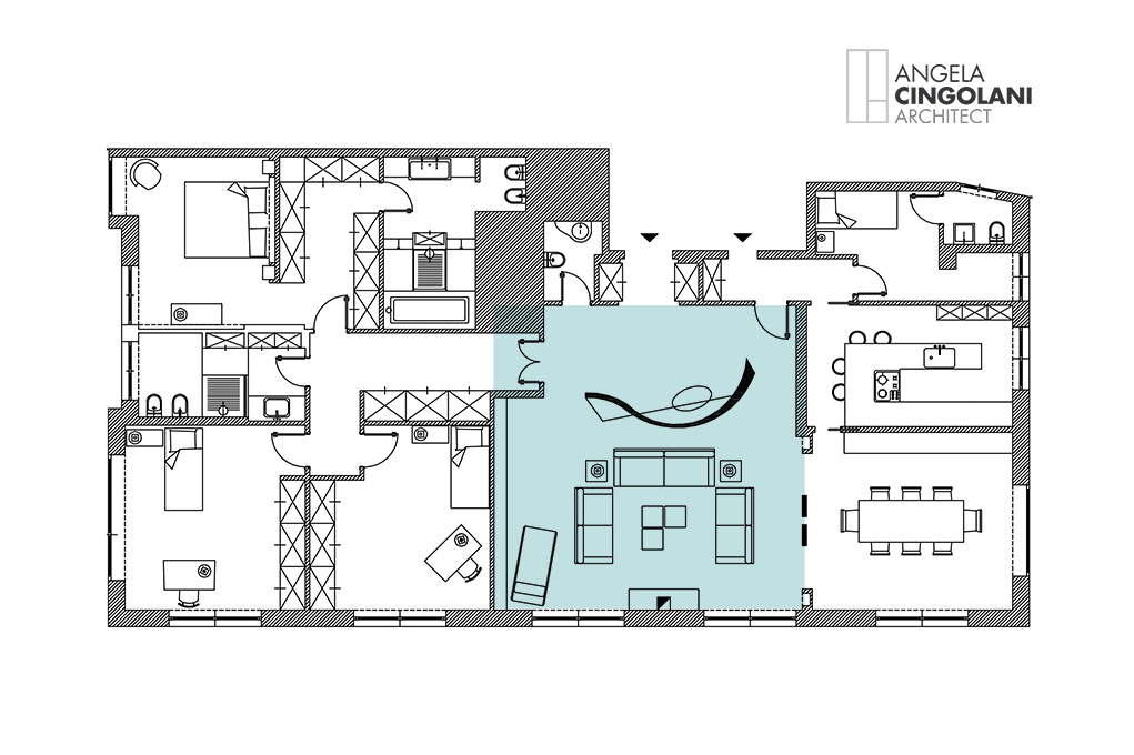Angela Cingolani Architetto - pianta APARTMENT EUR ROME
