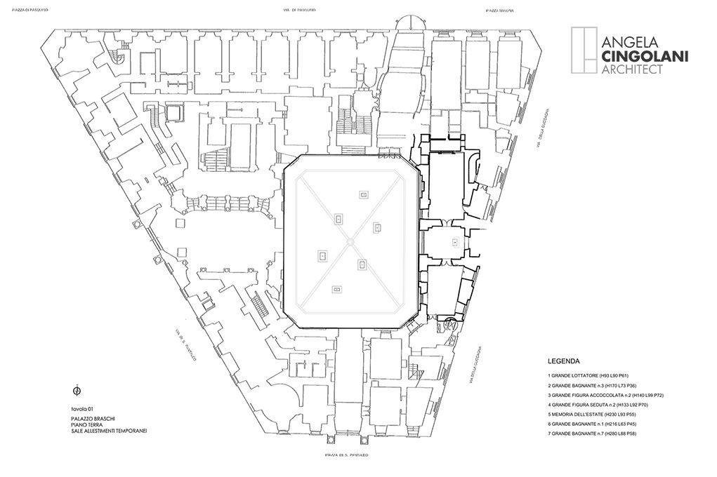 Angela Cingolani Architetto - Emilio Greco - Allestimento palazzo braschi