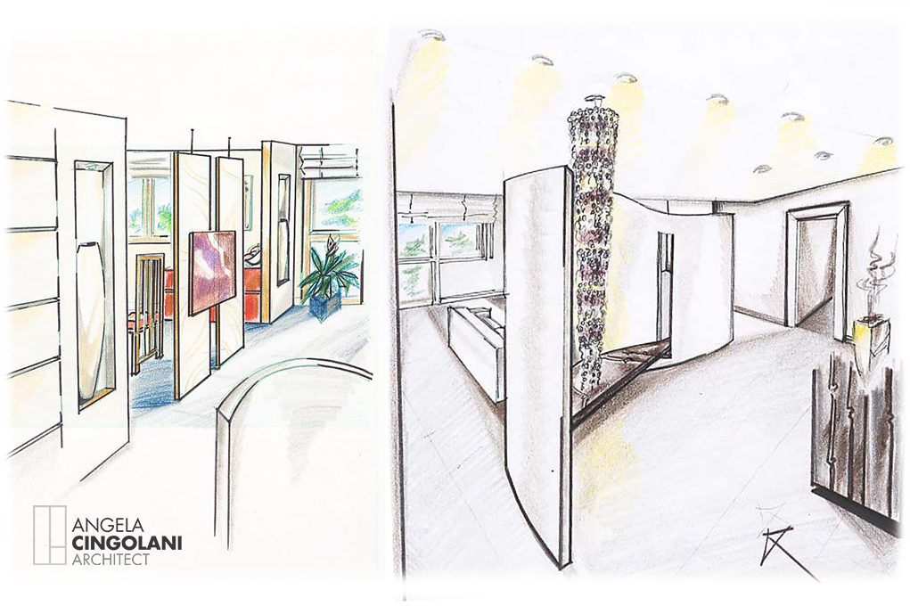 Angela Cingolani Architetto - APARTMENT EUR ROME - pannelli towers
