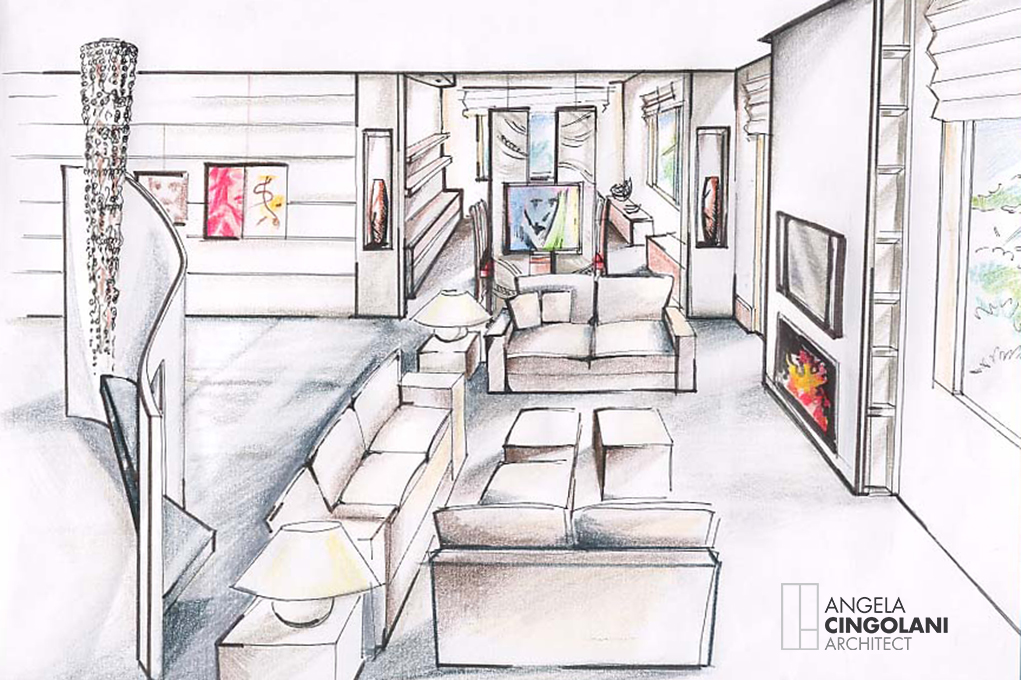 Angela Cingolani Architetto - APARTMENT EUR ROME - salone