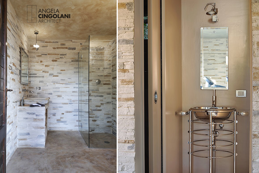 Angela Cingolani Architetto - Bagno piscina Toscana